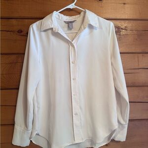 H&M Men's Off-White Button-Down Shirt